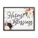 Trinx Harvest Blessings Phrase Pink Peony Floral Arrangements Canvas in Gray/Pink | 11 H x 14 W x 1.5 D in | Wayfair