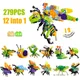 Lot de 279 pièces d'insectes MOC classiques 12 en 1 jeu de Transformation Mech blocs de