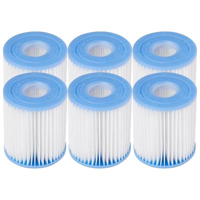 Intex 29007E Type H Easy Set Filter Cartridge Replacement for Pools, 6 Pack - 0.2
