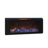 Helen 48-inch Wall-mounted Black Electric Fireplace
