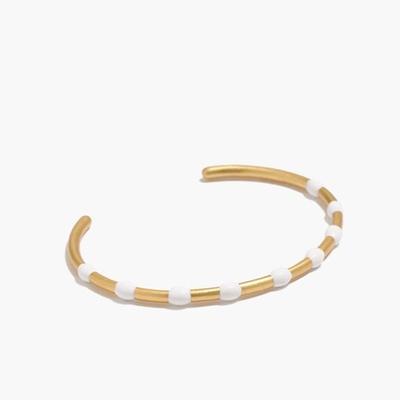 Madewell Jewelry | Madewell Enamel Bead Cuff | Color: Gold/White | Size: Os