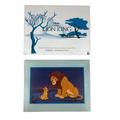 Disney Art | 1995 Disney's The Lion King Lithograph, Mufasa & Young Simba, 8.5" X 11" | Color: Blue | Size: 8.5" X 11"