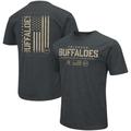 Men's Colosseum Heathered Black Colorado Buffaloes OHT Military Appreciation Flag 2.0 T-Shirt