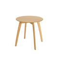 Costway Natural Modern Stylish Bamboo Round End Table with 20 Inch Round Tabletop-Natural