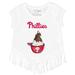 Girls Youth Tiny Turnip White Philadelphia Phillies Sundae Helmet Fringe T-Shirt