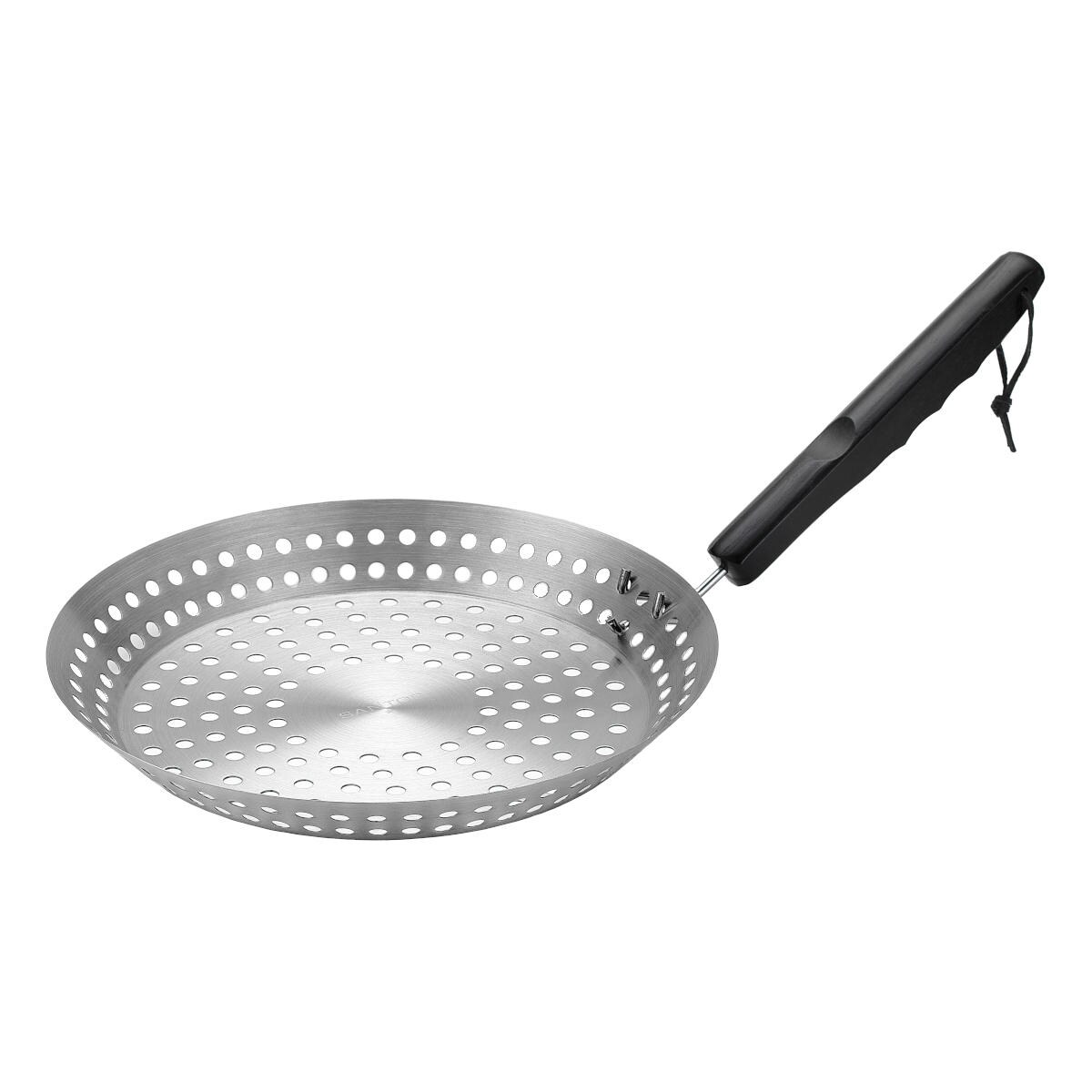 SANTOS BBQ Grillkorb, gelochte Grillpfanne Ø 30 cm, Edelstahl Image