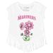 Girls Toddler Tiny Turnip White Seattle Mariners Blooming Baseballs Fringe T-Shirt