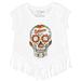 Girls Toddler Tiny Turnip White Baltimore Orioles Sugar Skull Fringe T-Shirt