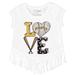 Girls Toddler Tiny Turnip White Pittsburgh Pirates Baseball Love Fringe T-Shirt