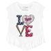 Girls Toddler Tiny Turnip White Minnesota Twins Baseball Love Fringe T-Shirt