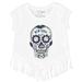 Girls Youth Tiny Turnip White New York Yankees Sugar Skull Fringe T-Shirt