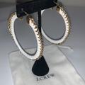 J. Crew Jewelry | J.Crew Leather & Chain Hoops | Color: Gray | Size: Os