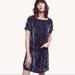 Anthropologie Dresses | Anthropologie Floreat Crush Velvet Blue Sheath Dress | Color: Blue | Size: Xs