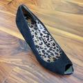 Jessica Simpson Shoes | Jessica Simpson Black Suede Peep Toe Stiletto Heels Size 10 B | Color: Black | Size: 10