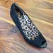 Jessica Simpson Shoes | Jessica Simpson Black Suede Peep Toe Stiletto Heels Size 10 B | Color: Black | Size: 10