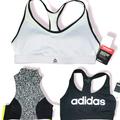 Adidas Intimates & Sleepwear | Lot Of 3 Sport Bras Size Medium Adidas Reebok 1 Hero Races Bra Reebok Nwt1 Adi | Color: Pink | Size: M