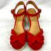 American Eagle Outfitters Shoes | American Eagle Wedge Heels Sandals Ladies Sz 6.5 | Color: Red | Size: 6.5