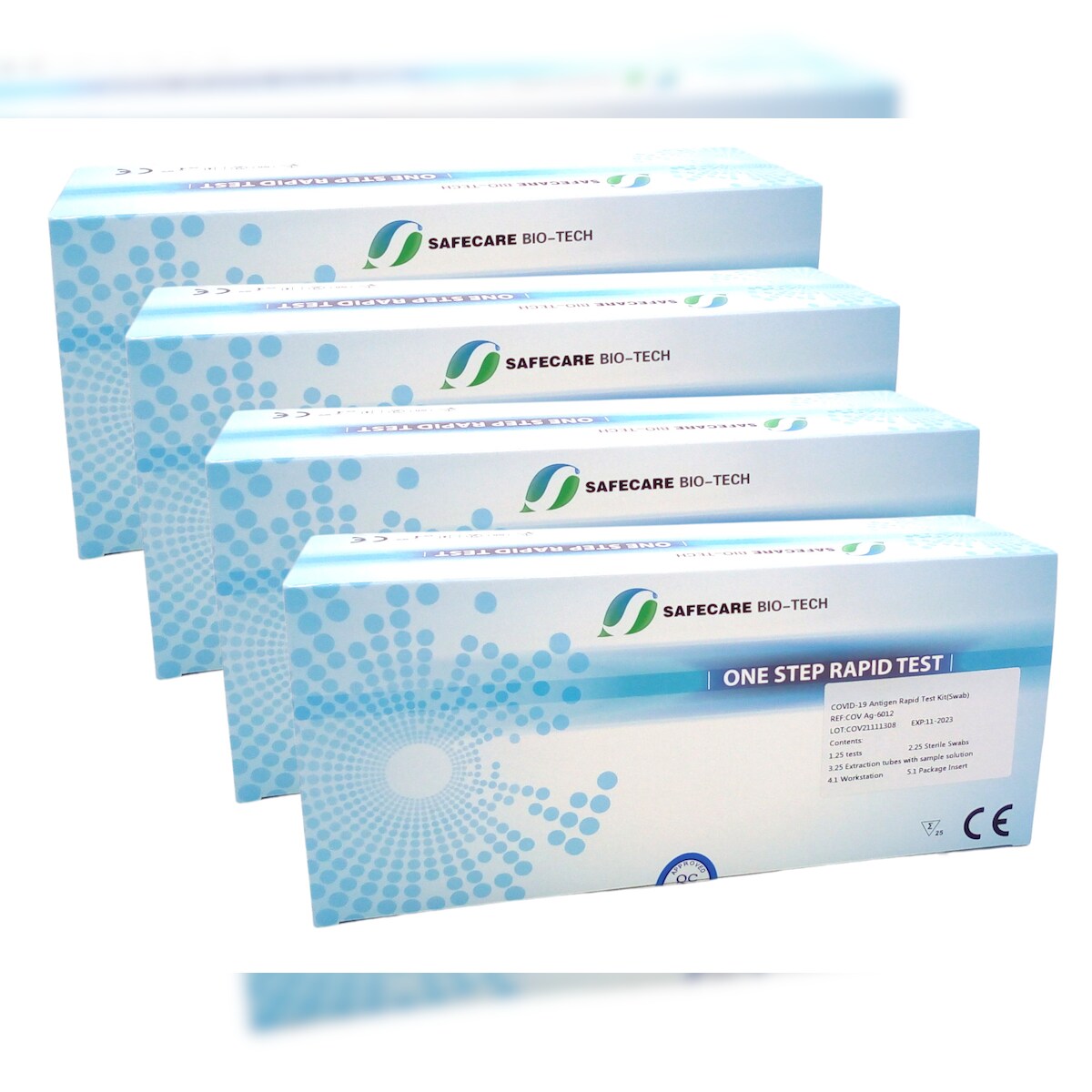 4x 25er Safecare Bio-Tech Covid-19 Antigen Rapid Schnelltest Corona Antigentest Image