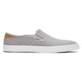 TOMS Men's Grey Drizzle Heritage Canvas Baja Slip-On Topanga Collection Shoes, Size 11