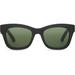 TOMS Women's Sunglasses Black Traveler Paloma Matte Bottle Green Lens