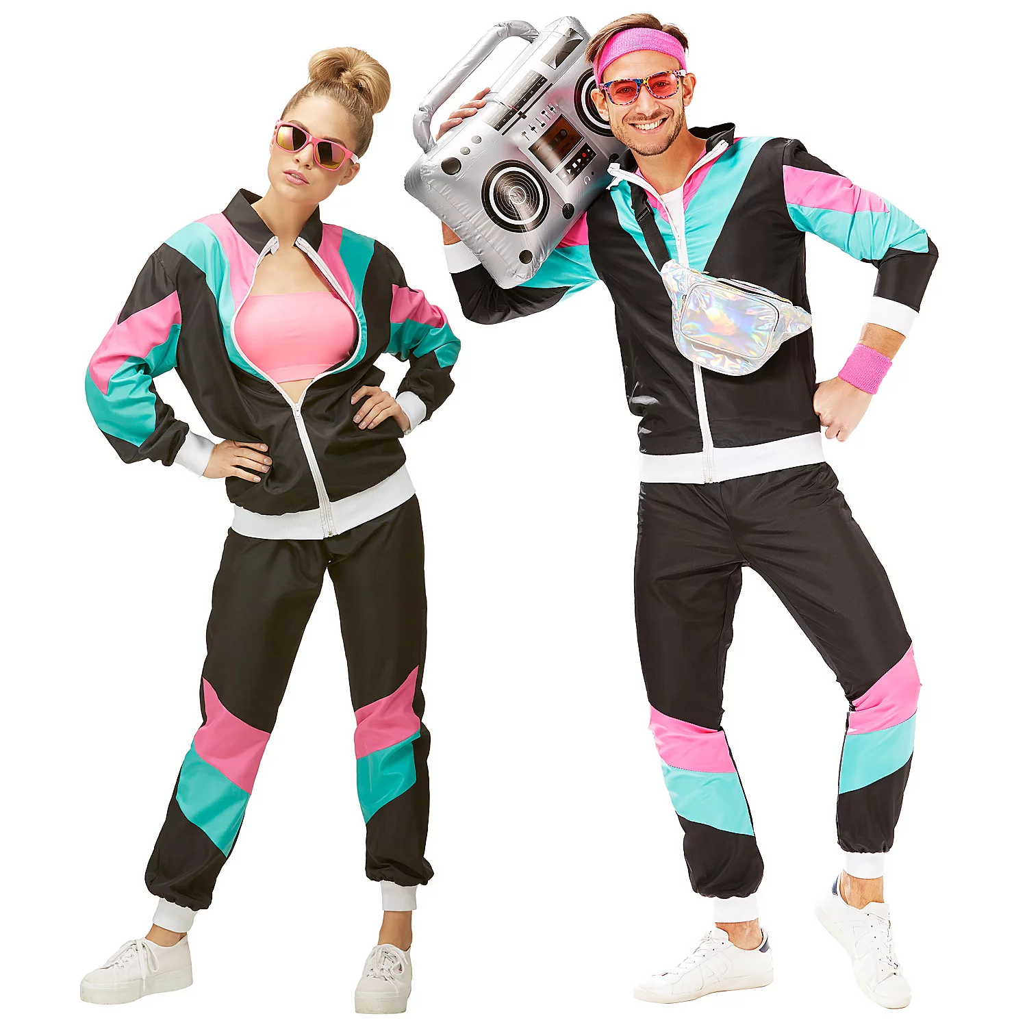 80er-Jahre-Trainingsanzug, schwarz Image