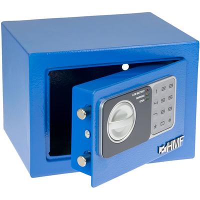 46126-05 Möbeltresor Elektronikschloss, 23 x 17 x 17 cm, Blau - HMF Image