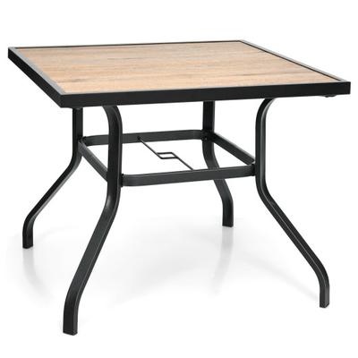 Costway Patio Metal Square Dining Table for Garden...