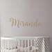 Decal House Personalized Name for Girls Nursery Over Crib Stickers Rustic Style Bedroom Wall Decal Vinyl in Brown | 12 H x 35 W in | Wayfair