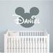 Decal House Mickey Mouse Personalized Name Wall Decal Vinyl in Pink/Blue | 22 H in | Wayfair ZX29MickeySkyBlue -NameSoftPink