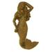 Nautical Rust Cast Iron Mermaid Wall Decor Hook Peg - Rust Finish