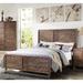 Transitional Style Andria Queen Size Wood Panel Bed with Metal Sled Base