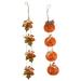 Leaves and Pumpkins Fall Wall Hangings Banners Ceramic Set of 2 - Orange,Green