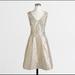 J. Crew Dresses | J Crew Gold Metallic Dress With Pockets, Size 4 | Color: Cream/Gold | Size: 4