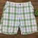 American Eagle Outfitters Shorts | American Eagle Green White Plaid Men's Shorts Size 34 100% Cotton Shorts | Color: Green | Size: 34