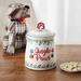 Pfaltzgraff Winterberry Jingle Paws Pet Treat Jar Ceramic in Green/Red/White | 7.87 H x 6.1 W x 6.1 D in | Wayfair 5272181