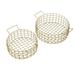 Gourmet Basics by Mikasa Kendall Gold Centerpiece Baskets, Set of 2 - 1