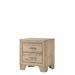 Traditional Finish Solid Wood Bedroom Nightstand Locker Coffee Table, With Two Storage Drawers For Living Room/Sofa Table