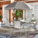 SAFAVIEH Outdoor Laurenti 6-Chair Dining Set with Umbrella