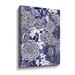Red Barrel Studio® Floral Pattern Botanical Flowers Purple Blue Very Peri Design III By Irina Sztukowski Gallery Metal in Indigo | Wayfair