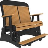 Red Barrel Studio® Outdoor Gliding Polywood Bench in Black/Brown | 48.5 H x 55.5 W x 40.25 D in | Wayfair 02503FA3E0F14C38BBCF35DC7147A88B