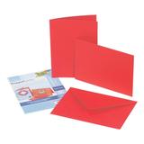 Doppelkarten mit Umschlägen rot,...