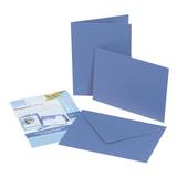 Doppelkarten mit Umschlägen blau...