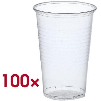Papstar 100er-Pack Einweg-Trinkbecher 0,2L transparent transparent, 9.9 cm Image