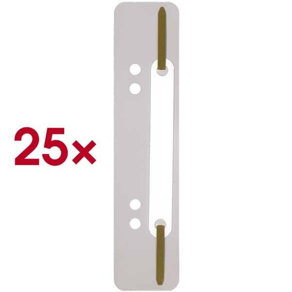 OTTO Office Kunststoff-Heftstreifen 25 Stück grau, 3.4x15 cm