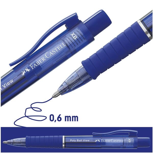 Faber-Castell Kugelschreiber »Poly Ball View XB« blau Image