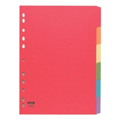OTTO Office Kartonregister 6-teilig blanko A4 intensivfarben mehrfarbig, 22.3x29.7 cm Image