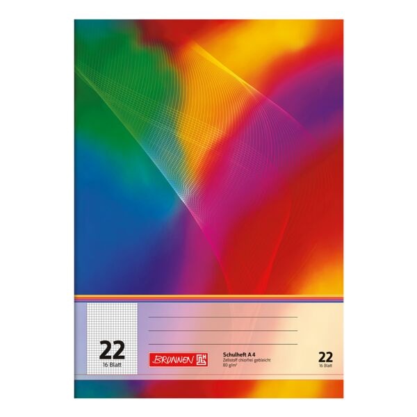 Brunnen Schulheft »104492202« A4 kariert (Lineatur 22) mehrfarbig Image