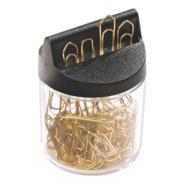 OTTO Office Büroklammern-Magnetspender mit goldfarbenen Klammern mehrfarbig, 6x5.5 cm Image