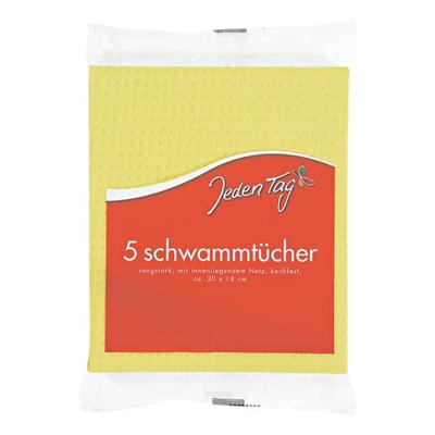 5er-Pack Schwammtücher, Jeden Tag, 20 cm