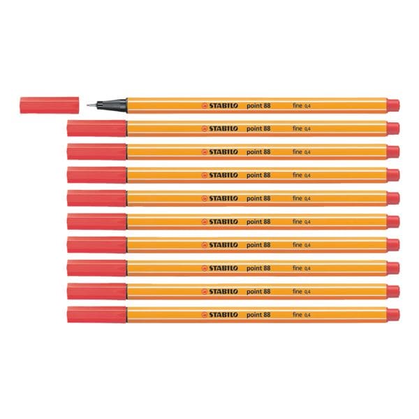 Stabilo 10er-Pack Fineliner »point 88« rot Image